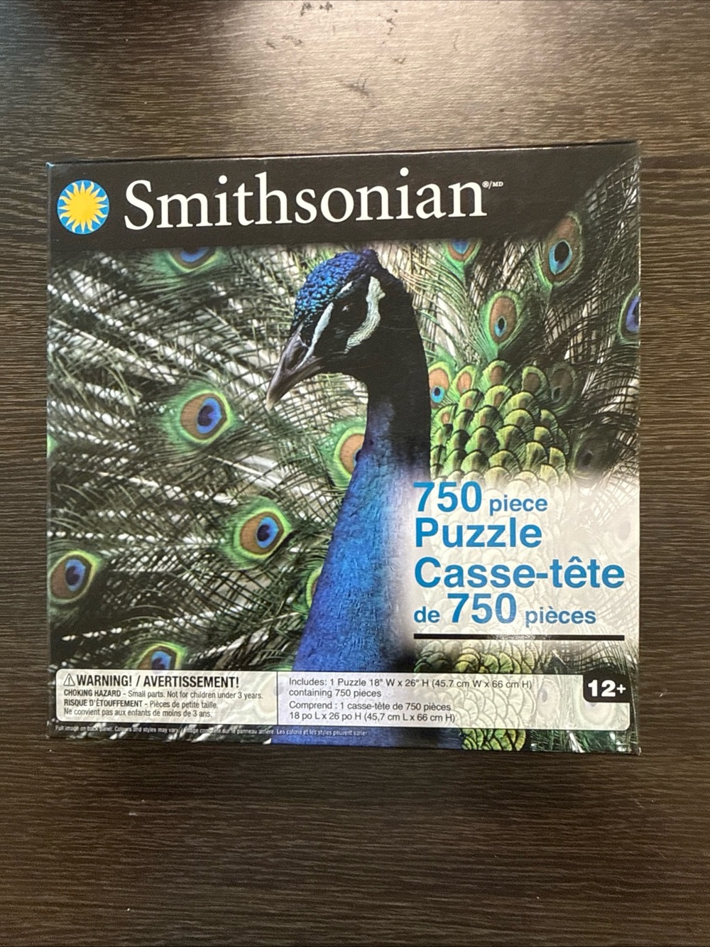 SMITHSONIAN Proud Peacock Amazing Color Bird Eye Jigsaw Puzzle 750 pc